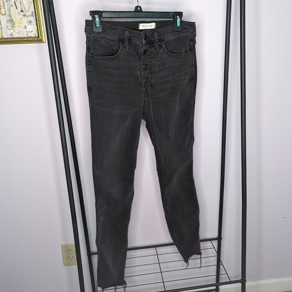 Madewell high rise cut off skinny jeans black size 28